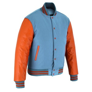 Patchs en chenille personnalisés Letterman College Blouson d'aviateur pour hommes, veste universitaire en cuir et laine de baseball pour hommes - Product Image 5