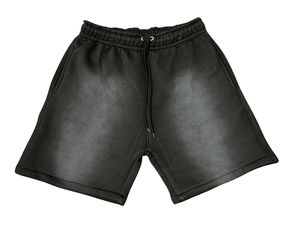 Custom Sweat Heavy Cotton Shorts Printed Logo Jogger Street Wear <b>Hip</b> Hop Sun Faded Vintage Terry Distressed Acid Washed Shorts - Product Image 6