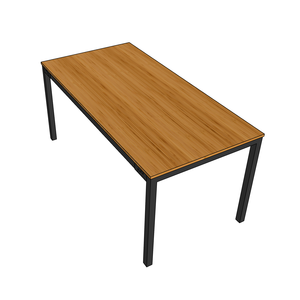 Bamboo Wood Dining Table 80x160cm <b>U</b>-Shaped Legs Assembly Required Rock Plate <b>Living</b> Room Furniture Set Kitchen Application - Product Image 4