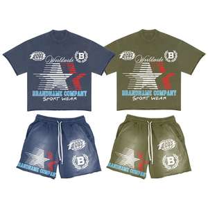 100% High Quality Custom Logo <b>Design</b> Two Piece <b>Sets</b>-<b>T</b> <b>Shirts</b> & <b>Shorts</b> Tracksuits <b>Men's</b> Custom Color Winter Tracksuits - Product Image 1