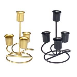 Portavelas de Metal con Forma de Hoja, Grabado a Mano, Acabado Dorado de Alta Calidad, para Decoración de Bodas y Fiestas en Casa - Product Image 3