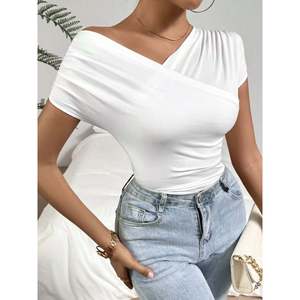 Women's Cross-Wrap Slim Fit Knit Tops - Product Image 4