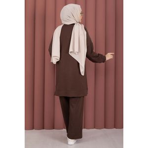 Conjunto Casual de Dos Piezas Oysho con Detalle Luna Stone en Color Café - Product Image 5