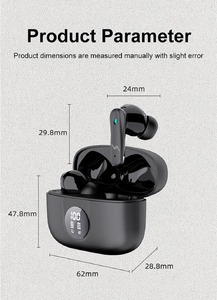 Écouteurs et casques Vansonix Sonix 350 TWS antibruit intra-auriculaire avec indicateur de batterie LED et jeu de puces JL - Product Image 4