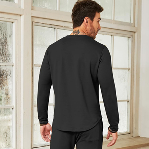 Venta al por mayor de chándales de algodón de peso pesado liso para hombre, chándal personalizado gimnasio Jogger conjunto de dos piezas para Mem ropa informal - Product Image 3