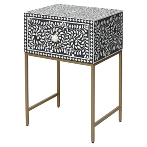 Table de chevet en os et nacre de la meilleure qualité, idéale pour la maison, l'hôtel, le restaurant, table de chevet indienne, nouveau mobilier artisanal - Product Image 6
