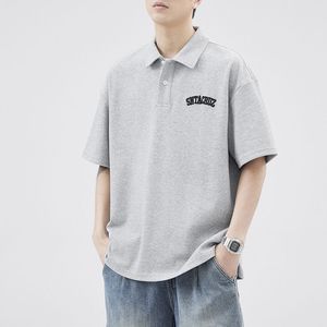 Men's Heavyweight Power Polo-Summer Casual <b>Half</b>-<b>Sleeve</b> T-<b>Shirt</b> American Loose Fit Plus Size Men's Polo <b>Shirts</b> - Product Image 1