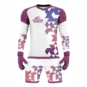 Maillot de gardien de but de football de haute qualité 2025, personnalisé, toutes tailles, ensemble de gardien de but de football, uniforme à manches courtes, 100% polyester - Product Image 1