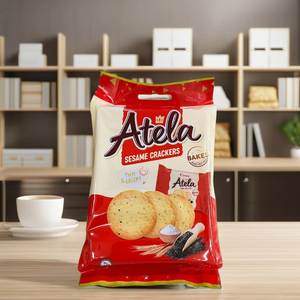 HALAL Atela 228g de craquelins croustillants au sésame produit FMCG faible en gras du Vietnam collation exotique goût sucré genre de biscuits à bas prix - Product Image 1