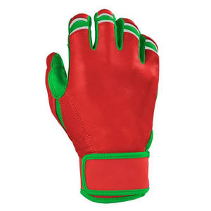 Guantes de Bateo de Béisbol y Sóftbol Profesionales Unisex, Transpirables, con Impresión Digital, de Cuero, con Puño Corto - Product Image 4