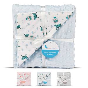 Modèle moderne. Couverture en bulles bleues Paracaidista, motif tissé, en peluche - Product Image 1