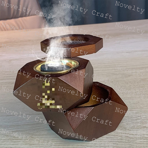 Petit brûleur d'encens magnétique coquille incrustation couvercles de sécurité fait à la main mère perle Bakhoor brûleur pour encens Bakhoor cadeau - Product Image 3
