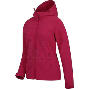 Veste d'hiver softshell légère pour femme, logo tricoté sur le devant, capuche respirante, confortable, facile à porter - Product Image 4