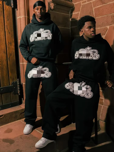 ชุดวอร์มผู้ชายมีฮู้ดและกางเกงวอร์มมีซิปแบบวินเทจ - Product Image 3