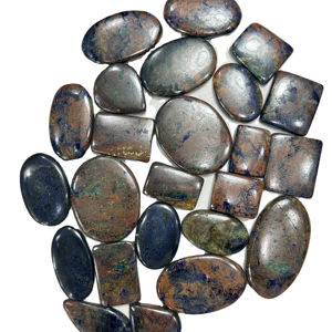 Cabujón de cristal de azurita Natural de grado AAA, piedra preciosa suelta de tamaño personalizado para la fabricación de joyas, regalo de Chakra Reiki, precio al por mayor - Product Image 1