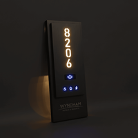 Plaque de Numéro de Maison LED Latérale Personnalisée en Métal Noir, Boîte à Lumière Étanche pour Extérieur, Panneau d'Adresse pour Appartement et Villa
