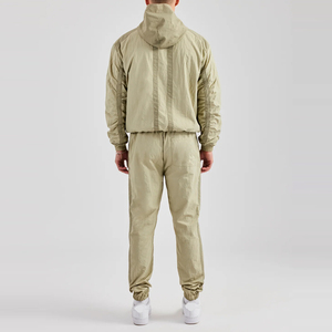 Ensemble deux pièces pour homme coupe-vent vintage avec fermeture éclair Ensemble coupe-vent en nylon - Product Image 4