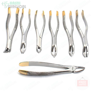 Fórceps de extracción dental de alta calidad, serie estándar chapada en oro, Juego de 4 piezas - Product Image 2