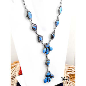 Collier artisanal en turquoise et argent sterling Golden Hills du sud-ouest pour les occasions spéciales - Product Image 3