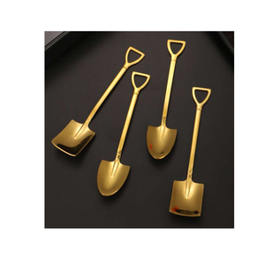 Cuillère à fourchette en acier inoxydable Couverts avec serveur à salade Cuillère à café et fourchette à fruits pour desserts familiaux avec vernis - Product Image 4