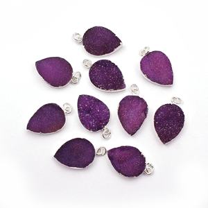 จี้หินโมราโมราโมราธรรมชาติเคลือบด้วยอิเล็กโทรเพลทสีเงินเครื่องประดับรูปทรงลูกแพร์เครื่องประดับการค้นหาส่วนประกอบเดี่ยว - Product Image 1