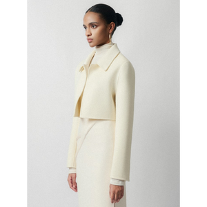 Luxury Brand Gerda Knit <b>Top</b> <b>White</b> <b>Crop</b> <b>Tops</b> <b>For</b> <b>Women</b> 95% Acetate 5% Spandex <b>Women</b> S Clothing 2025 Whiteant Private Labeling - Product Image 1