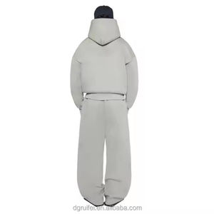 Conjunto de sudadera y pantalones de chándal de gran tamaño, conjunto de lana informal unisex - Product Image 5