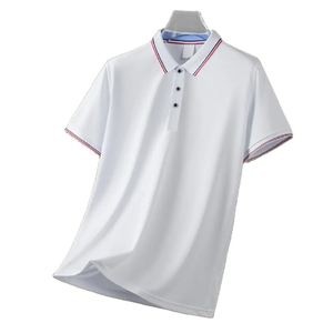 2025 estilo moderno de todos los tamaños de alta calidad para hombres para camisetas de Polo tela antiarrugas cómoda MOQ bajo patrón sólido - Product Image 5
