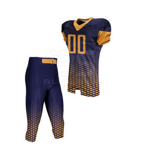 Uniforme de football à séchage rapide avec impression de nom personnalisée et coutures de pantalon renforcées Uniforme de football américain de couleur audacieuse - Product Image 5