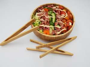 ร้อนแนวโน้มที่มีคุณภาพสูงเป็นมิตรกับสิ่งแวดล้อมไม้ไผ่แหนบเสิร์ฟ/ภาชนะ-ขนมปังสลัด/อบแหนบซัพพลายเออร์ชั้นนำ - Product Image 2