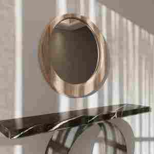 Conception personnalisée et fabrication de miroirs de studio de danse Fabricant et exportateur de cadre en bois rond de l'Inde avec qualité d'exportation - Product Image 3