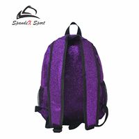 Mochila de regalo con paneles para animadoras, cierre de cremallera, material de poliéster, bolso tote brillante con purpurina, personalizable en color para mujer