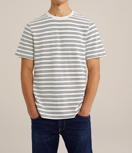 T-shirt classique à col rond pour homme, 100% coton, manches courtes, haute qualité, respirant, logo personnalisé, position avant, vente en gros - Product Image 1