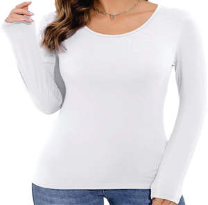 Men's <b>T</b>-<b>shirts</b> <b>Women</b> Slim Fit <b>Scoop</b> <b>Neck</b> Long Sleeve Rayon <b>T</b> <b>Shirt</b> Offers Lightweight Stretch And Style For Everyday Looks - Product Image 3