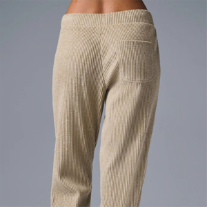 Venta al por mayor de las mujeres Flare Jogger pantalones y pantalones 100% algodón transpirable suave holgado de pierna ancha recta pantalones de chándal para la venta - Product Image 5