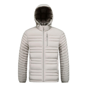 เสื้อแจ็คเก็ตพัฟเฟอร์ผู้ชายแบบลำลองสำหรับฤดูหนาว คอตั้ง ผ้าแคนวาสหนา ปักโลโก้ด้านหน้าได้ กันลมสำหรับกิจกรรมกลางแจ้ง - Product Image 5