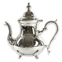 Théière en laiton antique George, ensembles de café et de thé, Chaman Inde