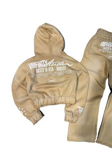 Conjunto de Sudadera con Capucha y Pantalones Deportivos Personalizados para Hombre, Estilo Holgado, Felpa Francesa, 100% Algodón, Vintage, Lavado Ácido, Decoloración al Sol - Product Image 4