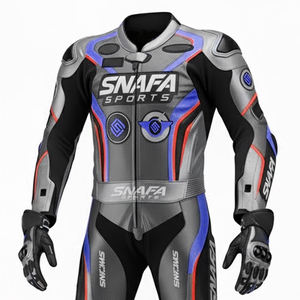 Traje de Motociclismo de Cuero para Hombre, Traje de Carreras de Motociclismo Protector de Alta Calidad, Trajes de Cuero de Motociclismo de la Mejor Calidad - Product Image 3