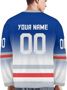 Camisetas de hockey sobre hielo de calidad superior, venta al por mayor, ropa de equipo personalizada, impresión sublimada OEM, Edición Profesional, tela duradera de secado rápido - Product Image 6