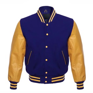 Veste universitaire en laine chaude d'hiver pour homme, de qualité supérieure, décontractée, col montant, logo personnalisable, faible MOQ, prix bas - Product Image 1