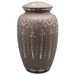 Urna Funeraria de Metal con Acabado Esmaltado Blanco, Artesanía para Guardar Cenizas Humanas, Urna Conmemorativa de Estilo Europeo - Product Image 2