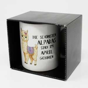 Tasse en céramique avec design animal 3D, motif alpaga le plus beau d'Avril, compatible lave-vaisselle et micro-ondes, isolée thermiquement avec couvercle, idéale pour les cadeaux - Product Image 4