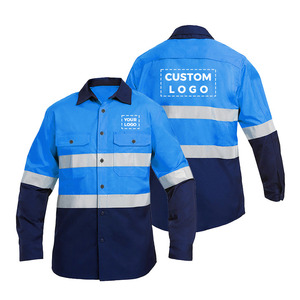 Camisetas de algodón de alta visibilidad de seguridad para hombres, ropa de trabajo reflectante transpirable de secado rápido, camisas de trabajo duraderas cómodas para invierno - Product Image 1