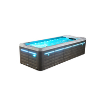 Mona Lisa piscine extérieure en fibre de verre sans fin spa de natation en plein air mini piscine de 6 m