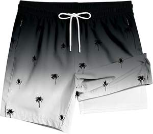 Shorts à séchage rapide avec cordon de serrage pour hommes, maillots de bain, caleçons de bain, nouveaux shorts de plage, shorts de course et de gym pour hommes - Product Image 1