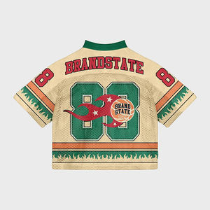 Custom Oversized Polyester <b>Retro</b> Soccer Jersey Sublimation Boxy Streetwear Mesh American Jersey <b>Football</b> - Product Image 5