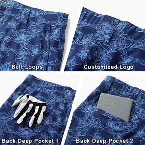 Short de golf sportif personnalisé solide à sublimation évacuation de l'humidité séchage rapide polyester respirant taille élastique fournisseur OEM - Product Image 2