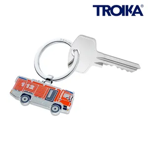 Portachiavi Personalizzato per Vigili del Fuoco con Camion dei Pompieri, Portachiavi e Moschettoni Promozionali - Product Image 1