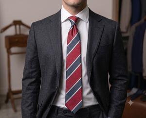 Corbata de Seda Elegante con Diseño Paisley a Rayas para Hombre, para Negocios, Bodas y Fiestas, con Logotipo Personalizado, Accesorio de Regalo, KABA TEKSTIL - Product Image 1